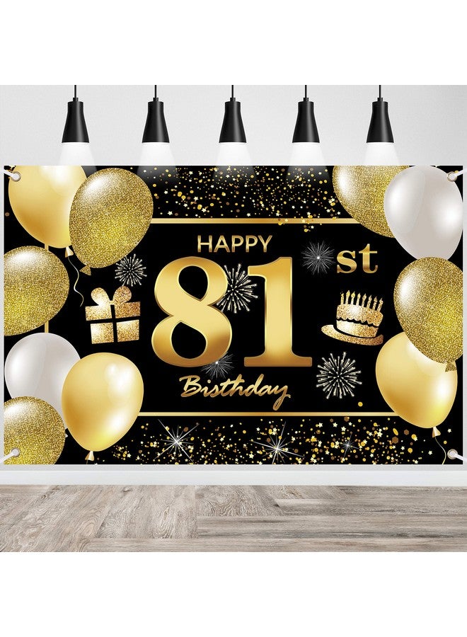 IMISI 81st Happy Birthday Banner - Men's Birthday Party Decorations & Backdrop - Image 1