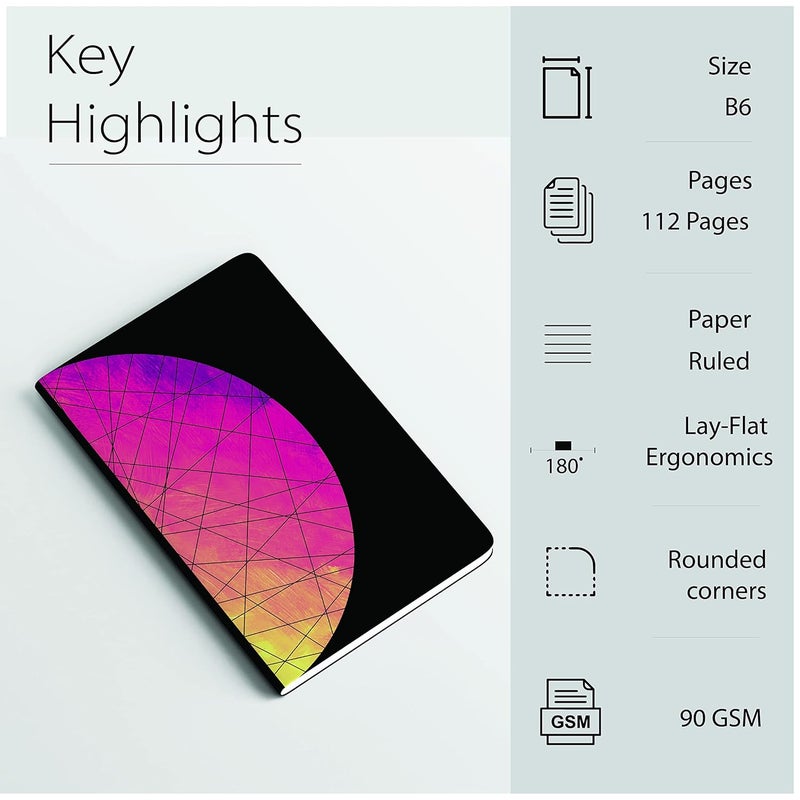 FACTOR NOTES دفتر: 90 جرام لكل متر مربع، B6، مخطط، 112 صفحة يوميات (إنغما) - Image 2