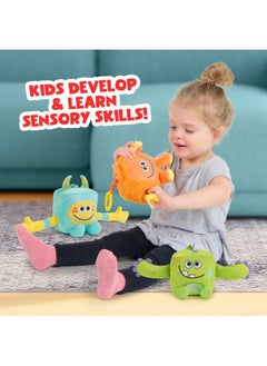 WowWee Simple Wowwee Sensory Plush Monsters Dewey (Orange) With 5+ Sensory Features (Ages 0+)  - Image 2