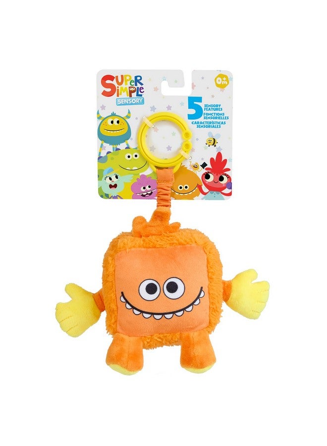 WowWee Simple Wowwee Sensory Plush Monsters Dewey (Orange) With 5+ Sensory Features (Ages 0+) - Image 1