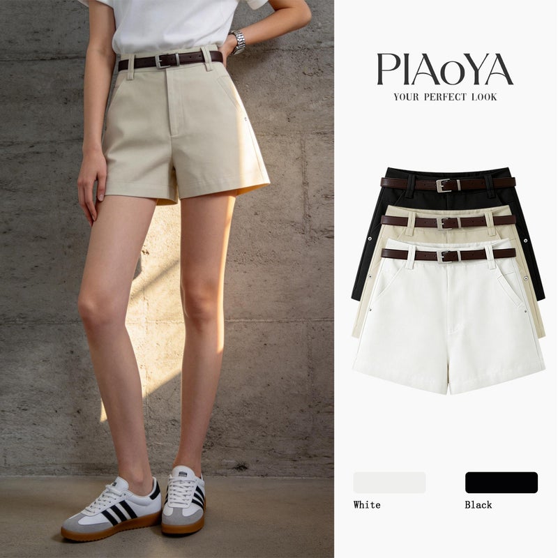 Women's High-Waist Cargo Shorts Straight Leg - Image 1