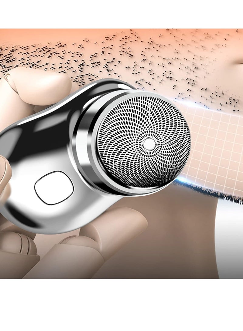 Electric Razor for Men, Newest Mini-Shave Portable Shaver, Pocket Size Shaver Wet and Dry Mens USB Rechargeable Easy One-Button Use Home,Car,Travel (BLACK) - Image 5