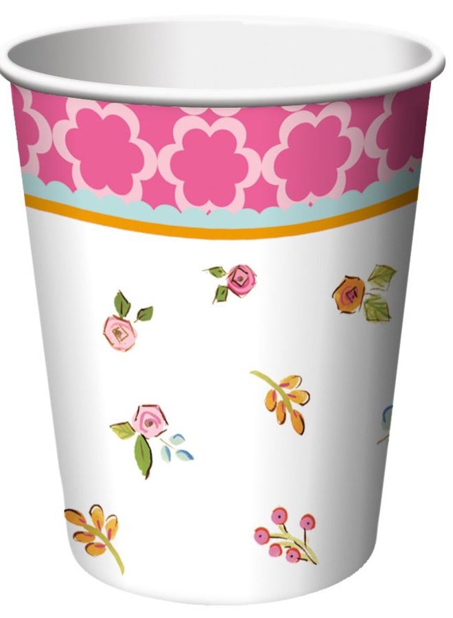 CREATIVE CONVERTING 8 Count Paper Cups, Tea Time - Image 1