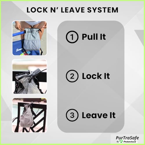 Prokevlock PurTraSafe Anti-Theft Crossbody Purse, UHMWPE & HPPE level V Material, Gray, Portable Key Lock Storage Purse for Travel, Camping, Pool, Beach, and More - Image 5