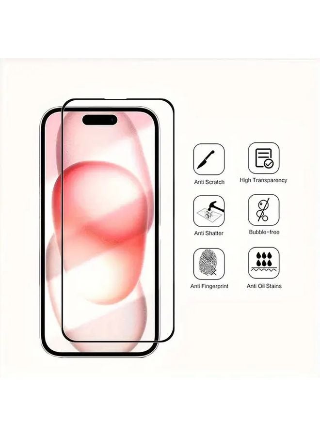 6Pcs Tempered Glass Screen Protector For iPhone 15 Pro Max 11 Pro 3D Camera Lens Cover - Image 4