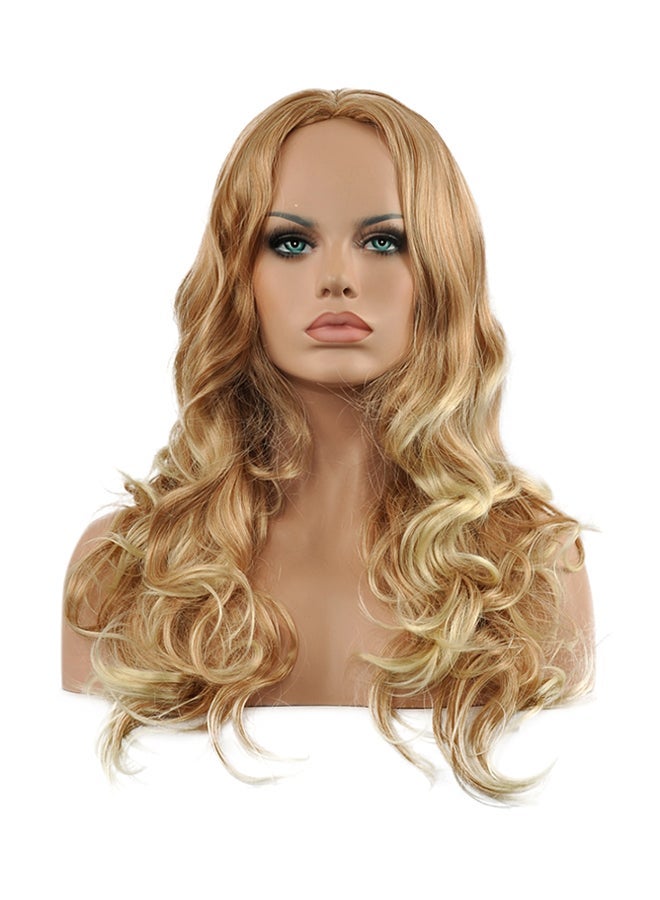 NIBEMINENT Long Curly Wave Party Hair Wig Blond 300grams - Image 1