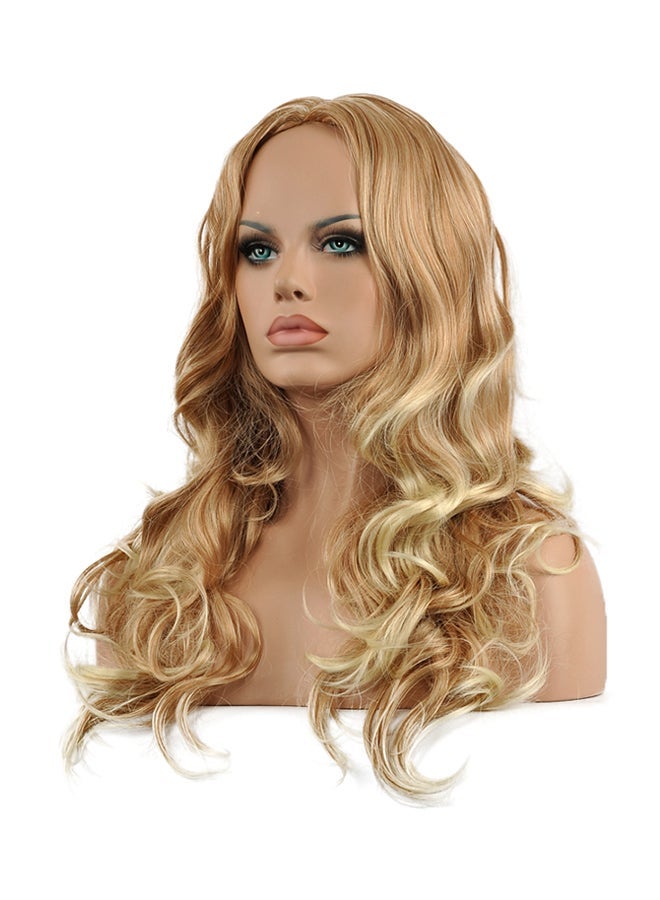 NIBEMINENT Long Curly Wave Party Hair Wig Blond 300grams - Image 2