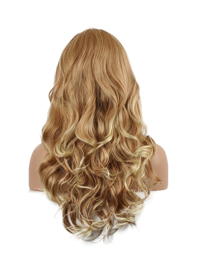 NIBEMINENT Long Curly Wave Party Hair Wig Blond 300grams - Image 4