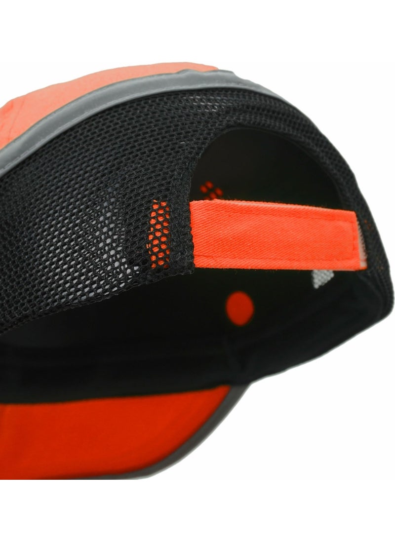 TiTi Shock Absorbing Hat Helmet Cap Orange - Reflective 7003  - Image 5