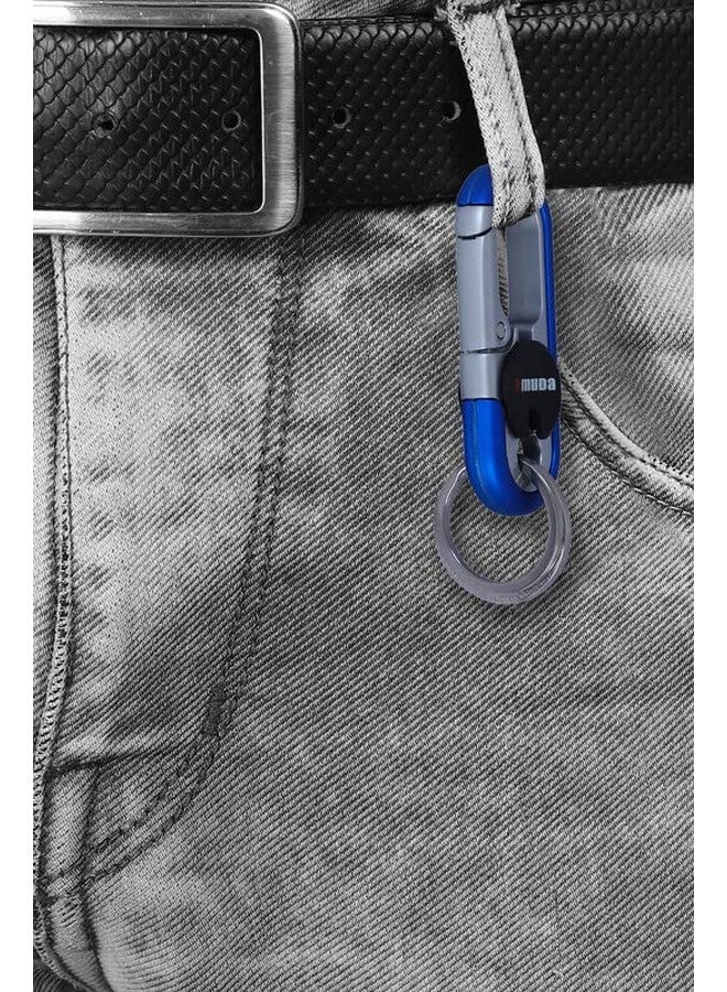 omuda Premium and Stylish Hook Locking Metal Key Chain for Men & Women & for Gift (M-3746 Blue) - Image 5
