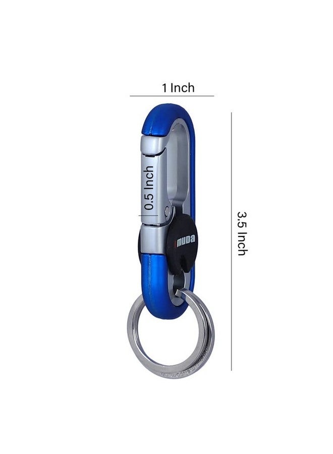 omuda Premium and Stylish Hook Locking Metal Key Chain for Men & Women & for Gift (M-3746 Blue) - Image 4