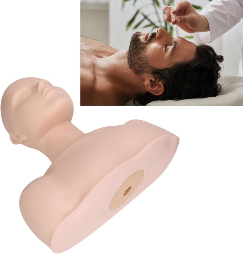 PVC Lifelike Mannequin with Shoulder for Makeup, Wig, and Eyelash Practice, Versatile Use for Beauty Training and Product Display - Image 4