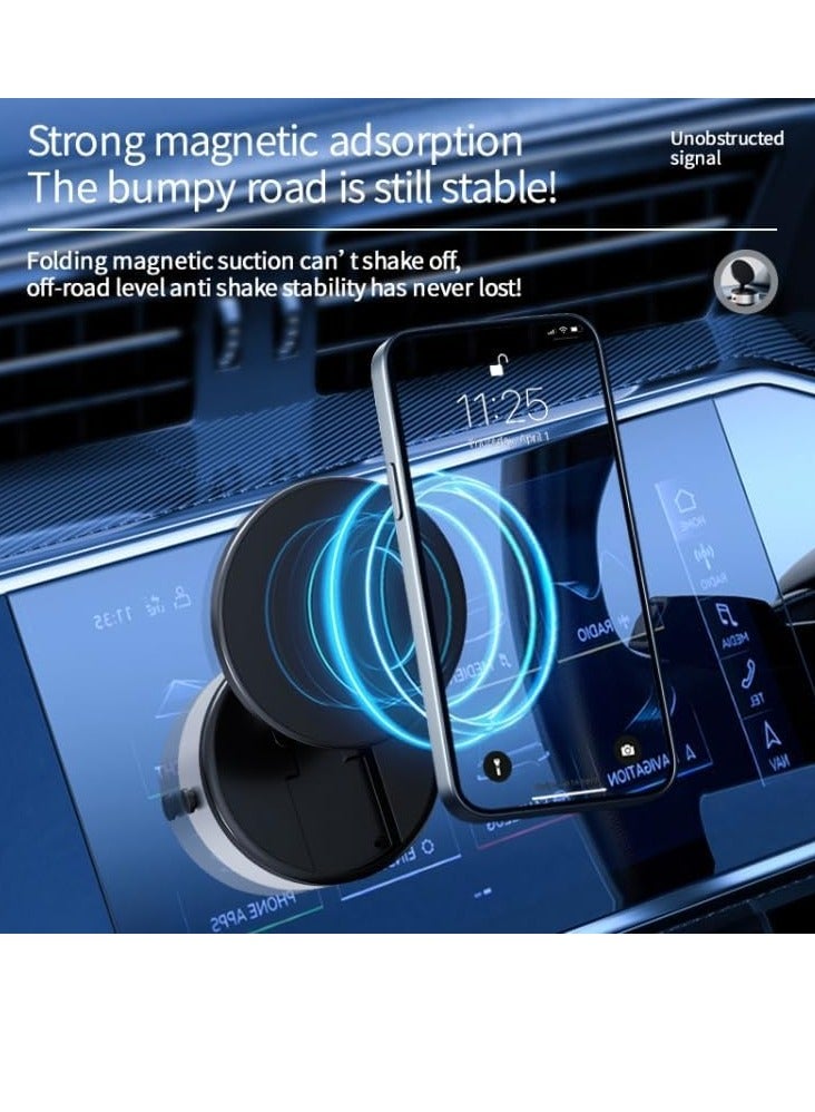Enhanced Magnetic Car Interior Mount Mobile Phone Holder – 360° Rotation Suction Cup  - Image 5