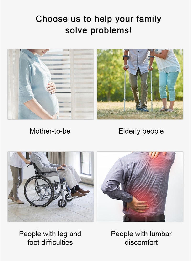 TAPIT Folding Toilet Seat, Portable Toilet for Camping, Stainless Steel Portable Toilet Chair with Soft Seat for Disabled People The Elderly (Grey) - Image 2