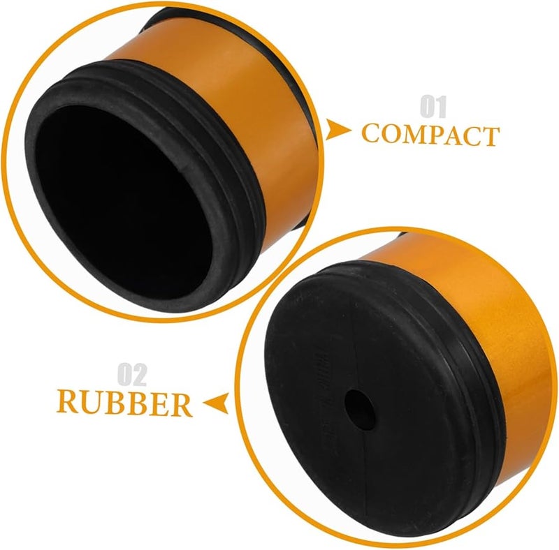 Cabilock 6 Pcs Durable Rubber Scaffolding Pipe Caps 48mm Black Protective Covers - Image 4