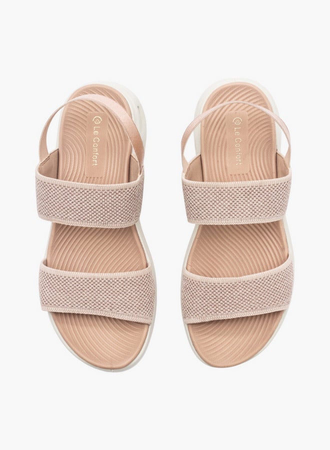 Textured Sandals with Backstrap