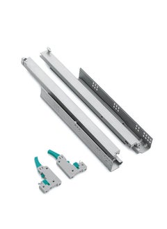 Concealed Damping Drawer Slides, Galvanized Heavy Duty Rust Resistant Plate Drawer Slides 30kg Load Capacity for 540-550 mm Drawers 1.0/1.5/1.8mm Thick - 565 mm Minimum Cabinet Depth