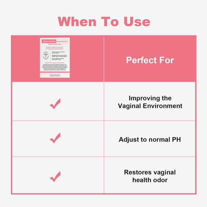 Nahid تحاميل ناهيد البروبيوتيك المهبلية حمض الهيالورونيك مرطبات مهبلية توازن الرقم الهيدروجيني لاستعادة رائحة مهبلية صحية راحة من الخميرة 12 تحاميل - Image 3