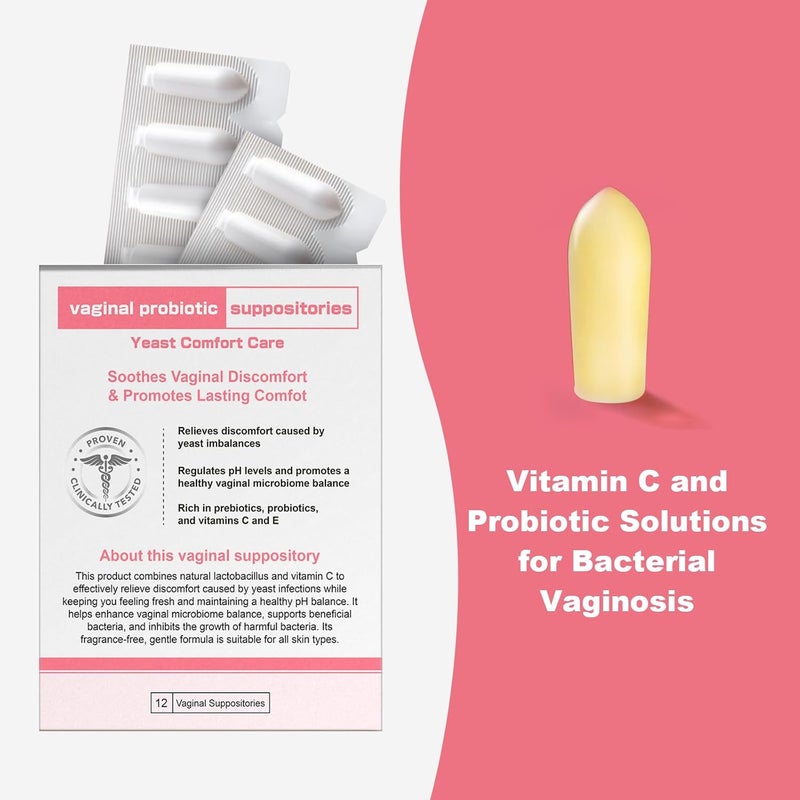 Nahid تحاميل ناهيد البروبيوتيك المهبلية حمض الهيالورونيك مرطبات مهبلية توازن الرقم الهيدروجيني لاستعادة رائحة مهبلية صحية راحة من الخميرة 12 تحاميل - Image 2