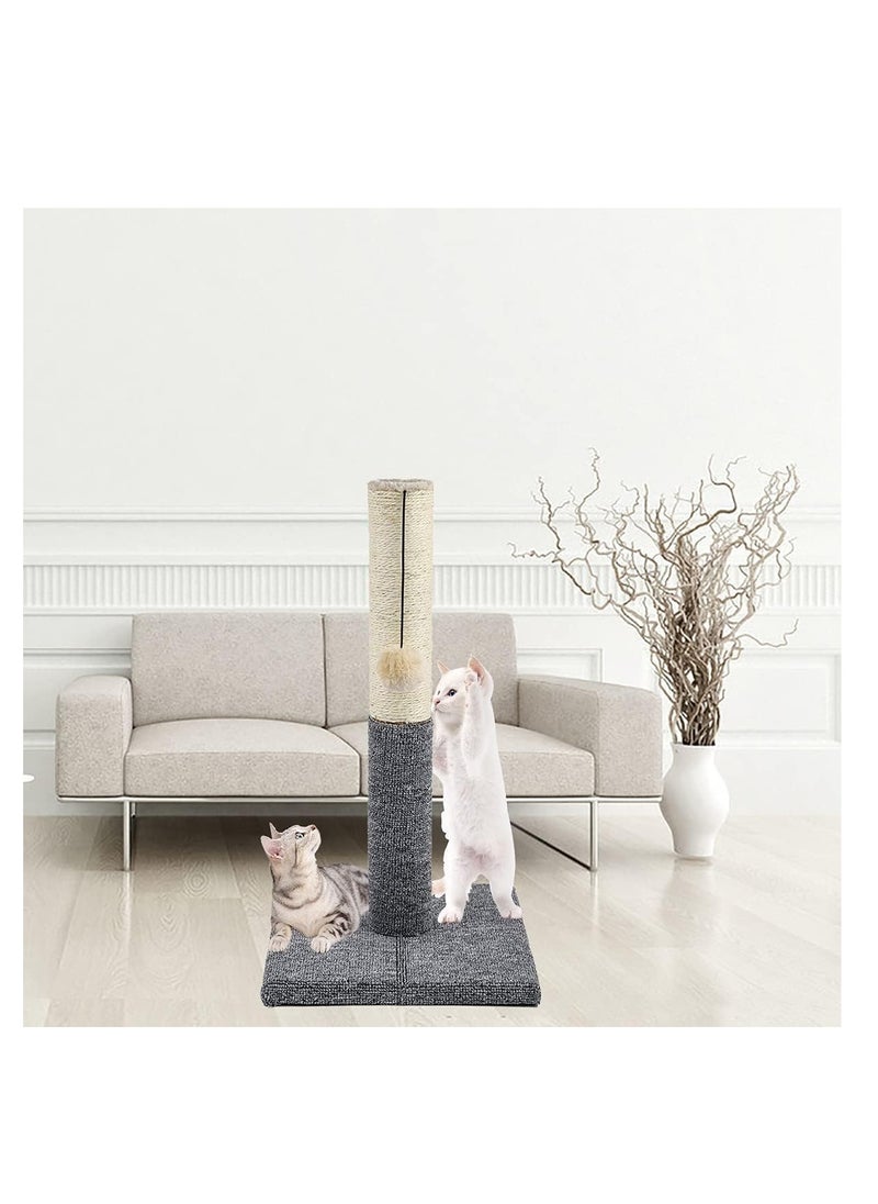 Dubkart Cat Scratching Post Scratch Tree Scratcher with Toy for Large Small Cats Kittens with Toy Sisal Furniture Protector (Grey)  - Image 5