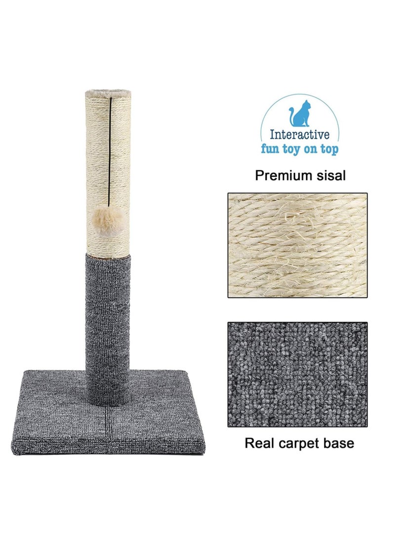 Dubkart Cat Scratching Post Scratch Tree Scratcher with Toy for Large Small Cats Kittens with Toy Sisal Furniture Protector (Grey)  - Image 4