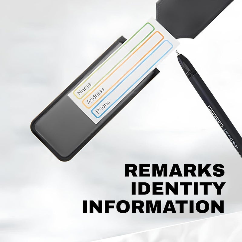 SNDIA 4 حزمة علامات الأمتعة PVC ملصقات الأمتعة للحقائب مع أسماء وعناوين وأرقام هواتف ملصقات علامة السفر لهوية الأمتعة - أزرق سماوي - Image 4