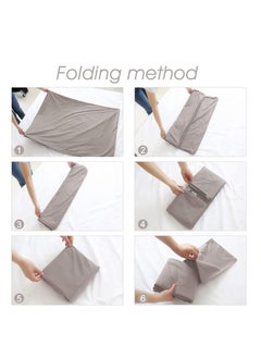 Cuken 115x210cm Sleeping Bag Liner with Storage Bag, Camping Travel Home Bed Sheet, Lightweight Breathable Hotel Compact Sacks (Brown)  - Image 4