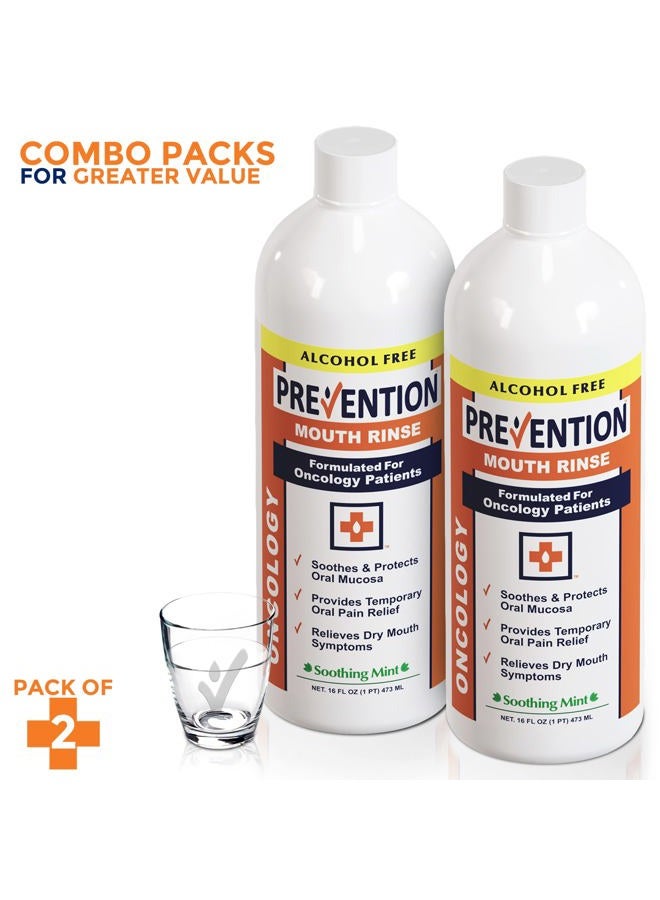 PHS Brands Prevention Oncology Alcohol Free Mouthwash, Soothing, Gentle, & Moisturizing, Mouthsore and Dry Mouth Mouthwash Specially Formulated for Patients Undergoing Oncology Treatment - 16 oz, Value 2-Pack - Image 5