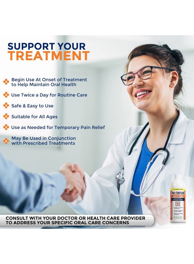 PHS Brands Prevention Oncology Alcohol Free Mouthwash, Soothing, Gentle, & Moisturizing, Mouthsore and Dry Mouth Mouthwash Specially Formulated for Patients Undergoing Oncology Treatment - 16 oz, Value 2-Pack - Image 4