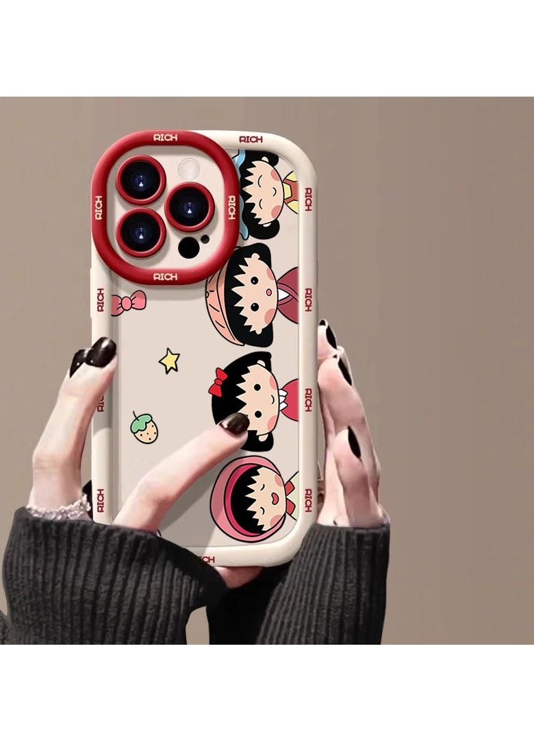 NIBEMINENT Cartoon Protective TPU Case Cover For iPhone 16 Plus, Antique White