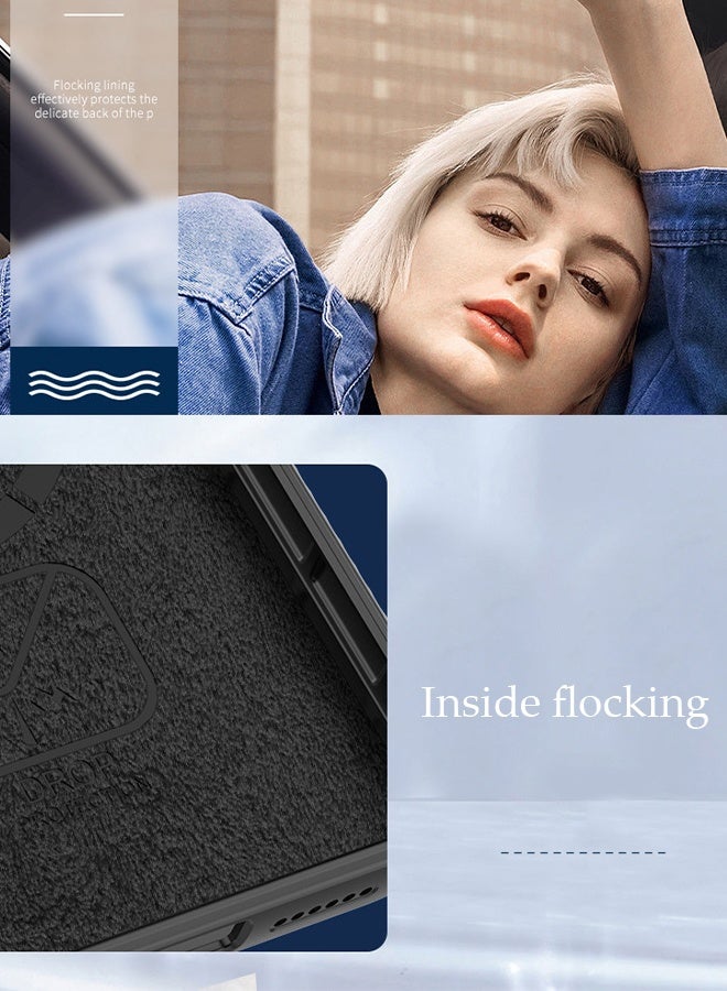 DUNISO جراب هاتف iPhone 14 Pro Max مقاس 6.7 بوصة مبطن بطبقة من الفرو الناعم مع عدسة واقية مضادة للسقوط ومضادة لبصمات الأصابع وشحن لاسلكي مع حامل هاتف لهاتف Apple 14 ProMax 5G، جراب أسود - Image 5