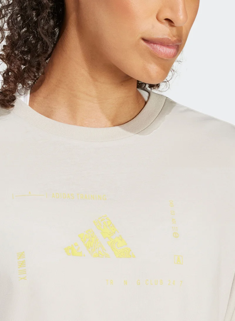 اديداس Climacool Training Animal Logo Graphic T-Shirt