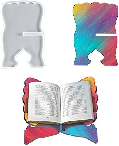 Artool ARTOOL Bookstand Resin Art Mold Creative DIY Book Reading Stand Making Tool Epoxy Resin Art Mould 30x20x0.8 cm  - Image 2