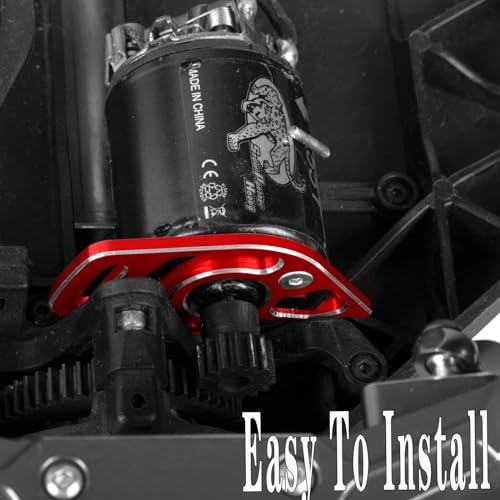 hopsupRC RC Motor Mount Upgrades Part for 1/10 Slash 4x4/Slash 4x4 VXL,Aluminum Motor Plate Hops Up,Red - Image 3
