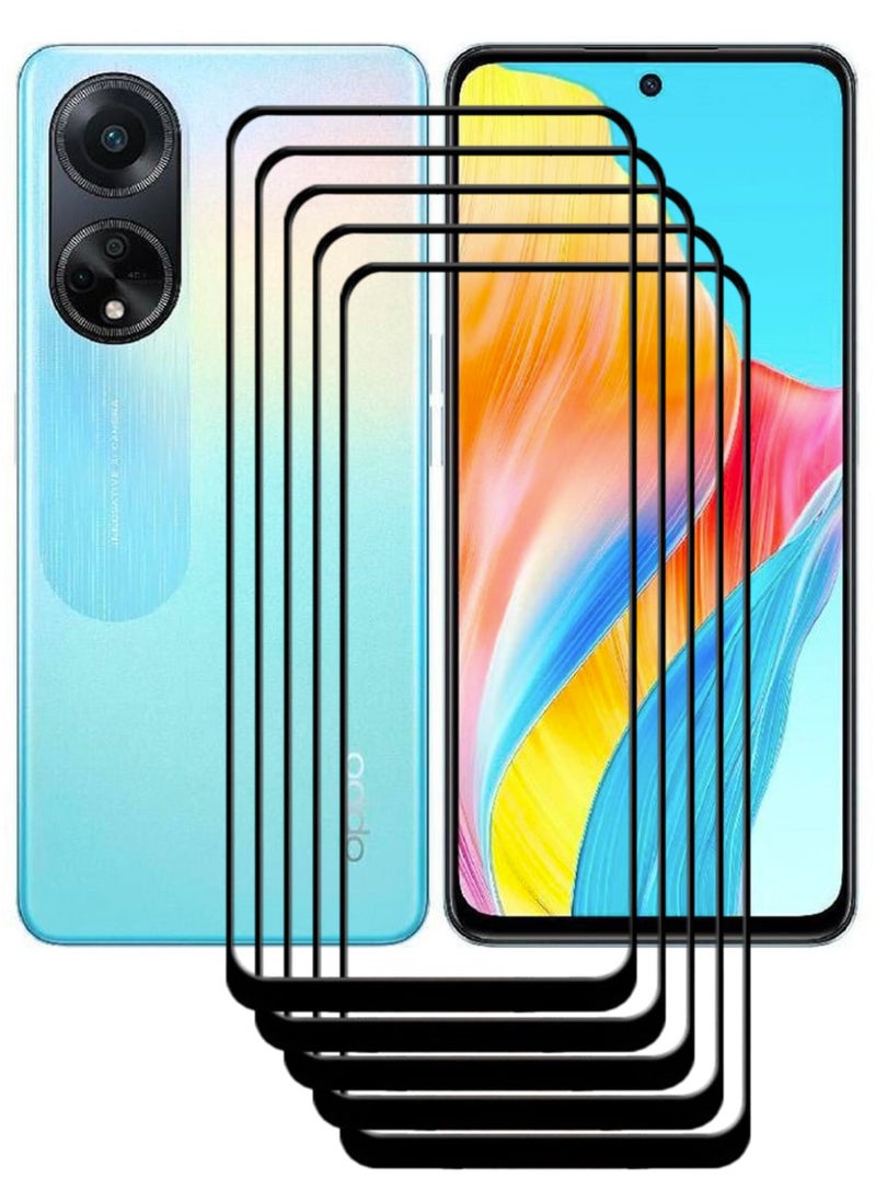 ACLIX 5 Pieces Antistatic ESD Dustproof Premium Quality High Definition Tempered Glass Screen Protector Designed For Oppo A98 - Image 1