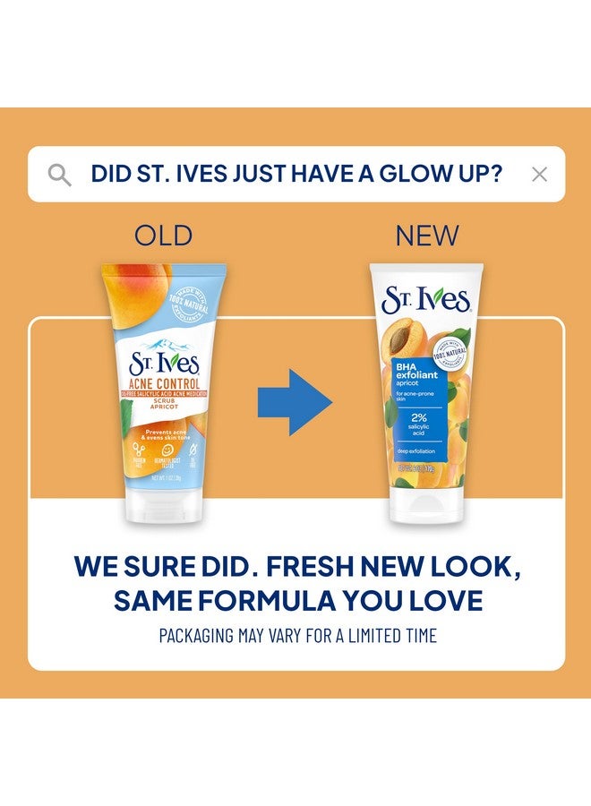 ST. Ives St. Ives Acne Control Face Scrub Deeply Exfoliates and Prevents Acne for Smooth, Glowing Skin Apricot Made with Oil-Free Salicylic Acid Acne Medication, Made with 100% Natural Exfoliants 6 oz  - Image 2