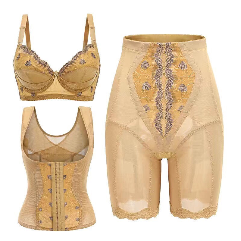Zhongmai Laca Official Flagship Store Genuine Body Shaping Intimates Really Beautiful Long Body Manager Three-Piece Set - Image 1