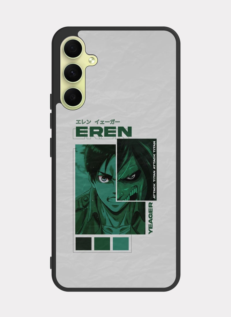 PXLAAT Samsung Galaxy A34 case cover Attack On Titan Eren Yeager - Image 1
