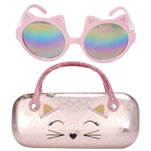 PinkSheep Sunglasses for Girls Baby Kids Polarized Sunglass with Case Cats Glasses UV400 Protection Plastic Frame - Image 1