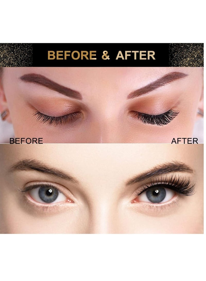 KENSON Dual Magnetic Eyelashes without Eyeliner or Glue Needed, Reusable False Lashes Natural Look 3D Effect Waterproof Fake Eyelash Set with Applicator, Easy to Wear ,4Pairs - Image 2