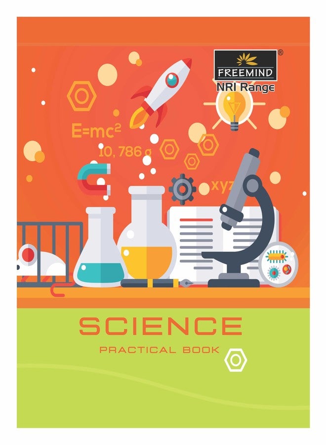 Freemind NRI Science Practical Notebook, 26.5x21.5cm, Single Line/Blank, 100 Pages, Pack of 6 - Image 1