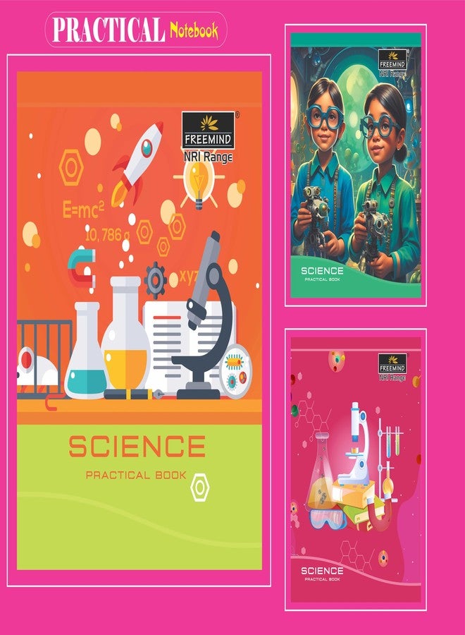 Freemind NRI Science Practical Notebook, 26.5x21.5cm, Single Line/Blank, 100 Pages, Pack of 6 - Image 2