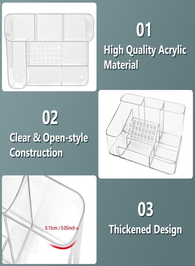 CGBE Nail Drill Holder, 28 Holes Transparent Acrylic Nail Drill Bit Holder, Professional Nail Tools Organizer and Storage Box Case - Image 4