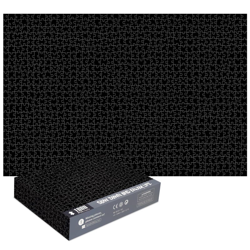 CHengQiSM 1000 Pieces Puzzles for Adults Black Puzzle All Black Jigsaw Puzzles 1000 Pieces Hell Difficulty Jigsaw Puzzles 1000 Piece for Adults Puzzle Chalenging Puzzles for Adults Teens Seniors - Image 3