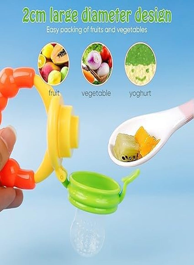 Episkey Teething Baby Fruit Feeder Pacifier Silicone Food Feeders for Babies Infants Toddlers Food Nibbler Soft Silicon Chewing Fruit Feeder Baby Veggie Teether | Hygenic & BPA Free | Pacifier for Infant 3+ Months (1pcsBUBBLET) - Image 4