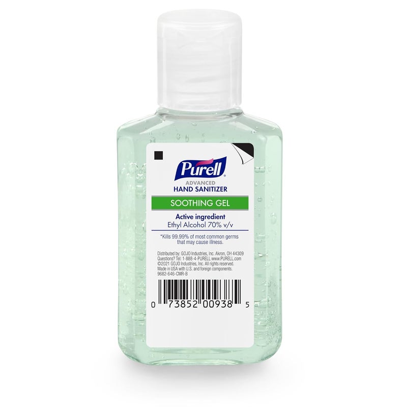 Purell جل مطهر يدين متقدم مهدئ، رائحة منعشة، 2 أونصة سائلة حجم سفر زجاجة بغطاء قابل للطي (عبوة من 6) ، 3156-04-EC - Image 2