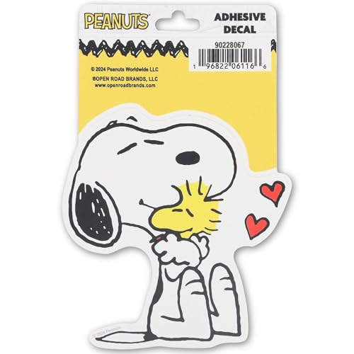 Open Road Brands Peanuts Snoopy and Woodstock Hug Adhesive Vinyl Decal - Cute Snoopy Sticker for Car, Window or Laptop - Image 5