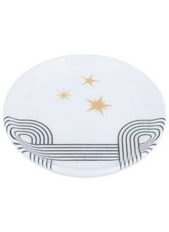 Alsaif Gallery White Circular Serving Plate With Sun Pattern 10 Cm From Turkey  - Image 2