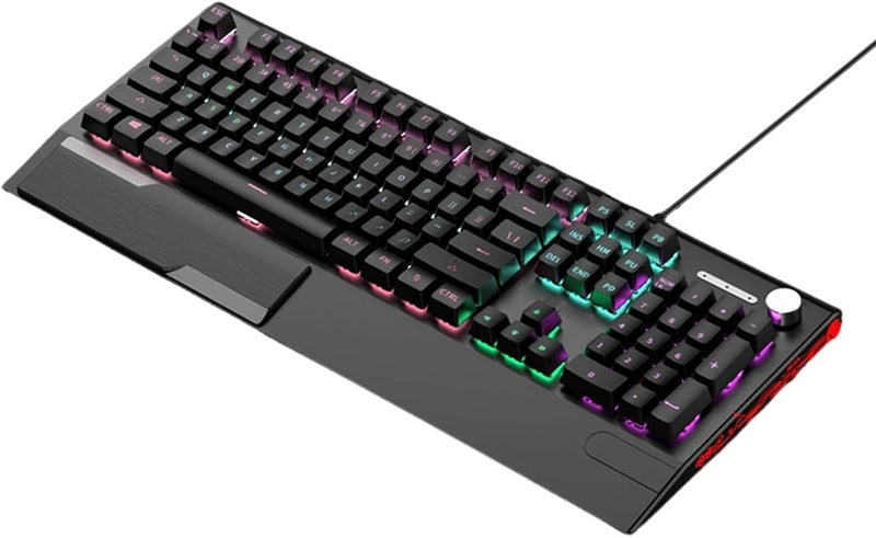 104 Key Code USB Mechanical Gaming Keyboard RGB Backlit N Rollover Switch Enhanced RGB Lighting Keyboard - Image 1