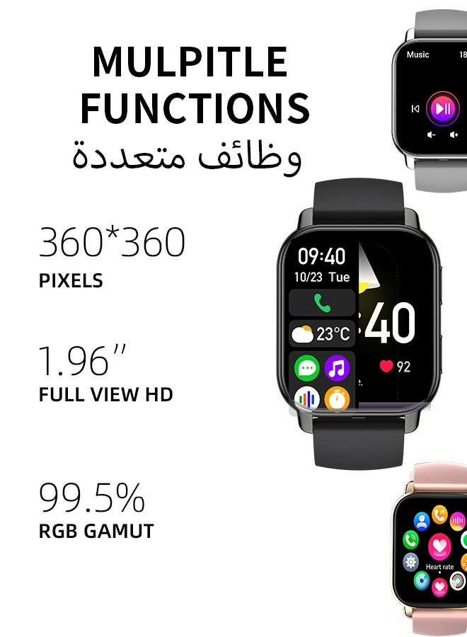 الساعة الذكية P5S من الماركة الكورية: ساعة يد أعمال ذكية، مقاومة للماء، مكالمات بلوتوث، ساعة رجال ذكية، مطلية بسبائك الزنك، مراقبة نبضات القلب، ساعة نسائية ذكية - Image 4